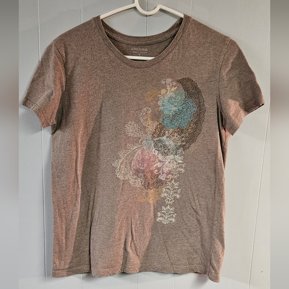 Sonoma Floral & Paisley Design Tshirt